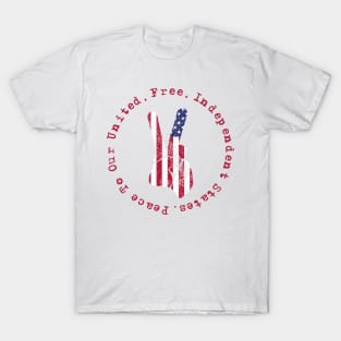 Celebrate July Fourth USA Peace Gifts T-Shirt